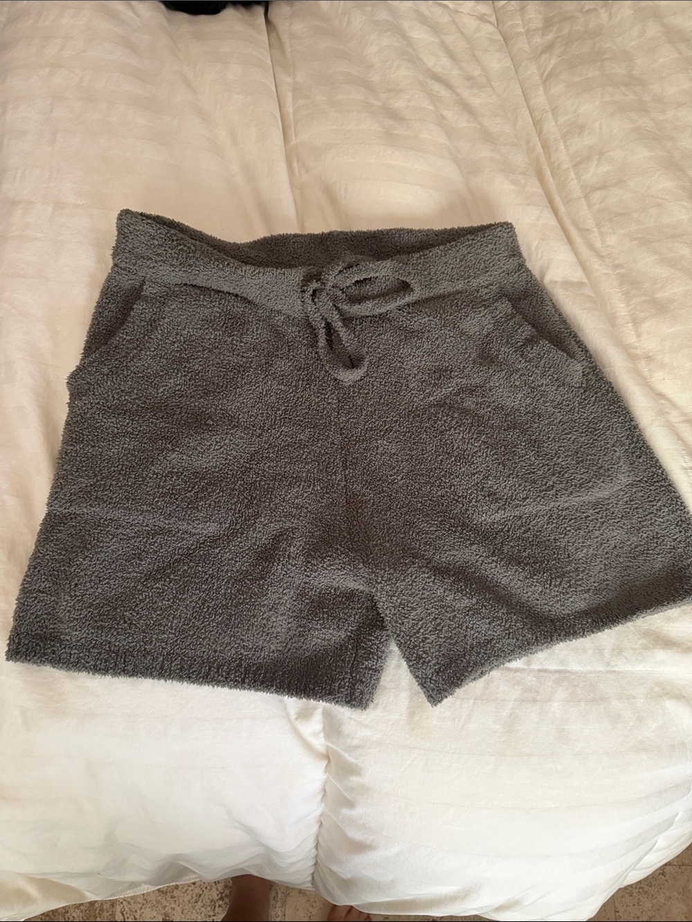 Barefoot Dreams Charcoal Plush Drawstring Lounge Shorts